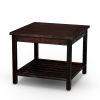 Longs Peak Eucalyptus 2-Shelf Side Table, Espresso - as Pic