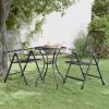 Patio Table √ò23.6"x28.3" Expanded Metal Mesh Anthracite - Anthracite