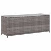 Patio Storage Box Gray 59.1"x19.7"x23.6" Poly Rattan - Grey