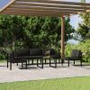6 Piece Patio Lounge Set with Cushions Aluminum Anthracite - Anthracite