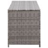 Patio Storage Box Gray 59.1"x19.7"x23.6" Poly Rattan - Grey