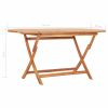 Folding Patio Table 62.9"x31.4"x29.5" Solid Teak Wood - Brown