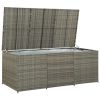 Patio Storage Box Poly Rattan 70.9"x35.4"x29.5" Gray - Grey