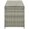 Patio Storage Box Poly Rattan 78.7"x19.6"x23.6" Gray - Grey