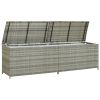 Patio Storage Box Poly Rattan 78.7"x19.6"x23.6" Gray - Grey
