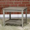 Longs Peak Eucalyptus 2-Shelf Side Table, Light Grey - as Pic