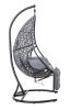Patio PE Rattan Swing Chair With Stand and Leg Rest for Balcony, Courtyard - as Pic
