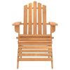 Patio Adirondack Chair with Footrest Solid Wood Acacia - Brown