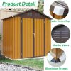 Shed 6' x 4' Outdoor Storage Shed Organizer, Garden Tool House for Backyard - as Pic