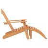 Patio Adirondack Chair with Footrest Solid Wood Acacia - Brown