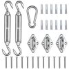6 Inch Triangle Sun Shade Sail Hardware Kit - As Picture