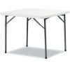 ALEPT36SW Square Plastic Folding Table - White - White