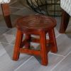 Carved Wooden Step Stool, Queen Bee, Cherry - as Pic