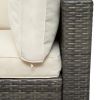 Patio Furniture Sets;  7-Piece Patio Wicker Sofa ;  Cushions;  Chairs ;  a Loveseat ;  a Table and a Storage Box - Beige