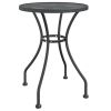 Patio Table √ò23.6"x28.3" Expanded Metal Mesh Anthracite - Anthracite