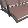 Garden Swing Bench with Canopy Coffee - Brown