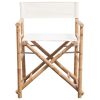 Folding Director's Chair 2 pcs Bamboo and Canvas - Brown