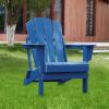 Folding Adirondack Chair Outdoor, Poly Lumber Weather Resistant Patio Chairs for Garden, Deck, Backyard, Lawn Furniture, Easy Maintenance & Classic Ad