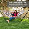 2-Person Hammock with Stand 450lb Capacity and Portable Carrying Bag, 48"W x 120"L, Desert Stripes - Desert Stripes