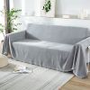 Chenille Couch Cover Universal Sofa Cover Sofa Slipcover for Pets Dogs Cats - Grey - 71 x118 in