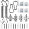 6 Inch Rectangle Sun Shade Sail Hardware Kit - As Picture