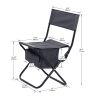 2-piece Folding Outdoor Chair with Storage Bag, Portable Chair for indoor, Outdoor Camping, Picnics and Fishing,Grey - as Pic