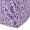 Moloney Modern Microfiber Chenille Square Pouf, Lavender - as Pic