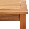 Patio Coffee Table 23.6"x23.6"x14.2" Solid Acacia Wood - Brown