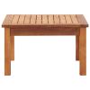 Patio Coffee Table 23.6"x23.6"x14.2" Solid Acacia Wood - Brown
