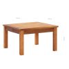 Patio Coffee Table 23.6"x23.6"x14.2" Solid Acacia Wood - Brown