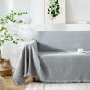Chenille Couch Cover Universal Sofa Cover Sofa Slipcover for Pets Dogs Cats - Grey - 71 x118 in