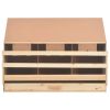Chicken Laying Nest 3 Compartments 36.6"x15.7"x25.6" Solid Pine Wood - 170655
