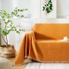 Chenille Couch Cover Universal Sofa Cover Sofa Slipcover for Pets Dogs Cats - Orange - 71 x118 in