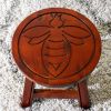 Carved Wooden Step Stool, Queen Bee, Cherry - as Pic
