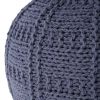 Yuny Handcrafted Modern Fabric Pouf, Navy - as Pic