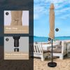 Simple Deluxe 9' Patio Umbrella Outdoor Table Market Yard Umbrella with Push Button Tilt/Crank; 8 Sturdy Ribs for Garden; Deck; Backyard; Pool; [Tan]