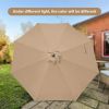 Simple Deluxe 9' Patio Umbrella Outdoor Table Market Yard Umbrella with Push Button Tilt/Crank; 8 Sturdy Ribs for Garden; Deck; Backyard; Pool; [Tan]