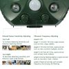 Ultrasonic Animal Repeller Solar Powered Repellent with Motion Sensor LED Flashing Lights - Green