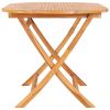 Folding Patio Table 62.9"x31.4"x29.5" Solid Teak Wood - Brown