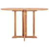 Folding Butterfly Patio Table 47.2"x27.6"x29.5" Solid Teak Wood - Brown
