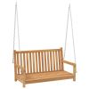 Swing Bench Solid Teak Wood 44.9"x23.6"x25.2" - Brown