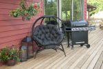 56 H x 45 W x 26 D Outdoor Black Overland Cozy Ball Chair with Cushion - as Pic