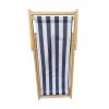 Populus wood sling chair blue Stripe Broad  Dark blue Strip - Dark blue
