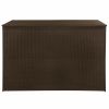 Patio Storage Box Brown 59"x39.4"x39.4" Poly Rattan - Brown