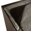 Patio Storage Box Brown 59"x39.4"x39.4" Poly Rattan - Brown