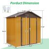 Shed 6' x 4' Outdoor Storage Shed Organizer, Garden Tool House for Backyard - as Pic