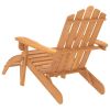 Patio Adirondack Chair with Footrest Solid Wood Acacia - Brown