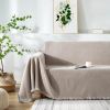 Chenille Couch Cover Universal Sofa Cover Sofa Slipcover for Pets Dogs Cats - Oatmeal - 71 x118 in
