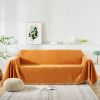 Chenille Couch Cover Universal Sofa Cover Sofa Slipcover for Pets Dogs Cats - Orange - 71 x118 in