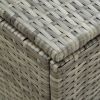 Patio Storage Box Poly Rattan 70.9"x35.4"x29.5" Gray - Grey